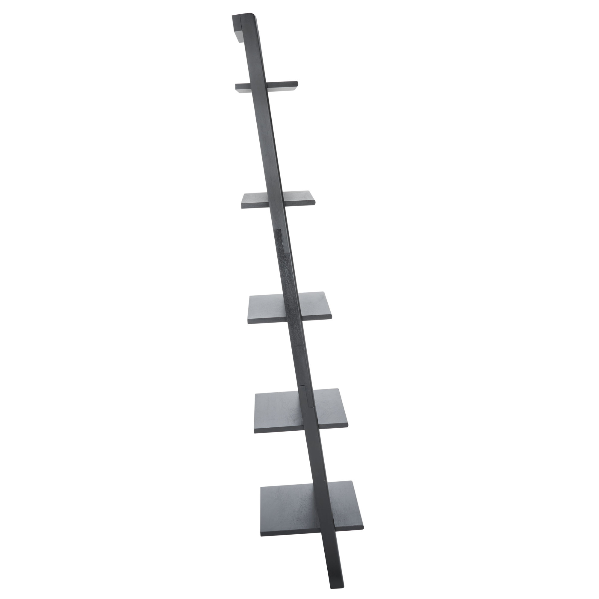 Joe Ladder Bookcase, Black, 76" H x 17" W x 14" D