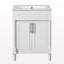 Meuble-lavabo 24 po avec lavabo intégré en céramique, meuble-lavabo à 2 portes et meuble-lavabo simple pour petite et moyenne salle de bain-601747542