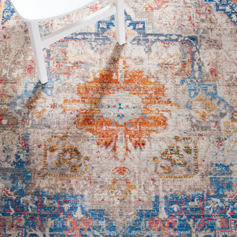 Vintage Persian Performance Oriental Rug, Square 5'