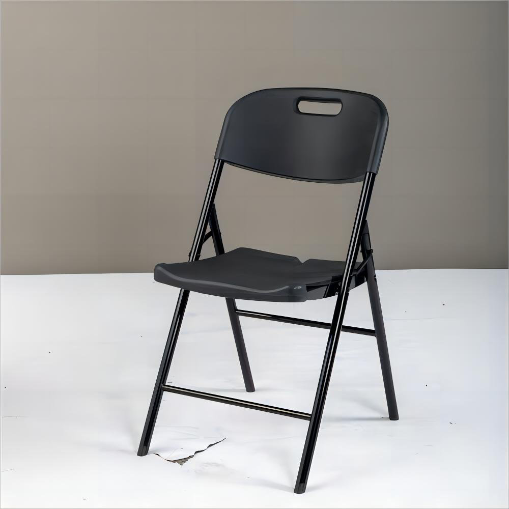 Cantrece Iron Stackable Folding Chair Folding Chair Set (Set of 4) Wade Logan® 