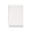 Table de chevet blanche brillante 2 - Option de rangement pour chambre à coucher spacieuse Tiroirs doublés de feutre