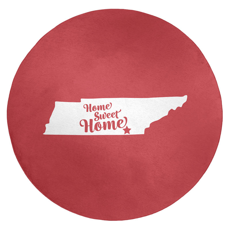 Tapis en poly-chenille chattanooga à la maison, Rond 5 pi