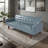 Eloy 74.4" Faux Leather upholstered Sofa Bed Solid and durable eucalyptus wood frame and poplar legs-528440094