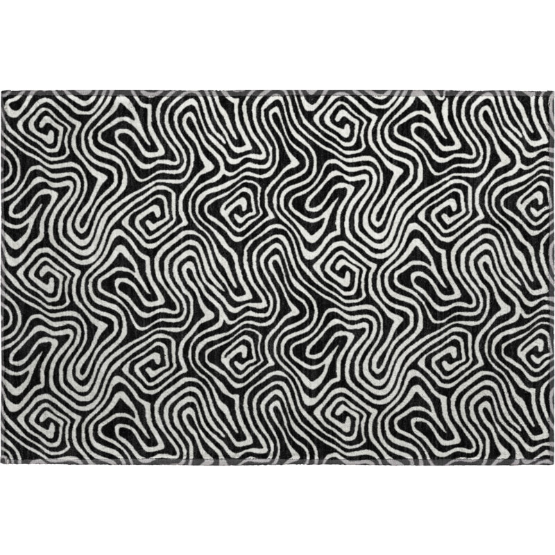 Tapis tourbillon AMF1030 de qualité supérieure lavable à la machine, Rectangle 1 pi 8 po x 2 pi 6 po