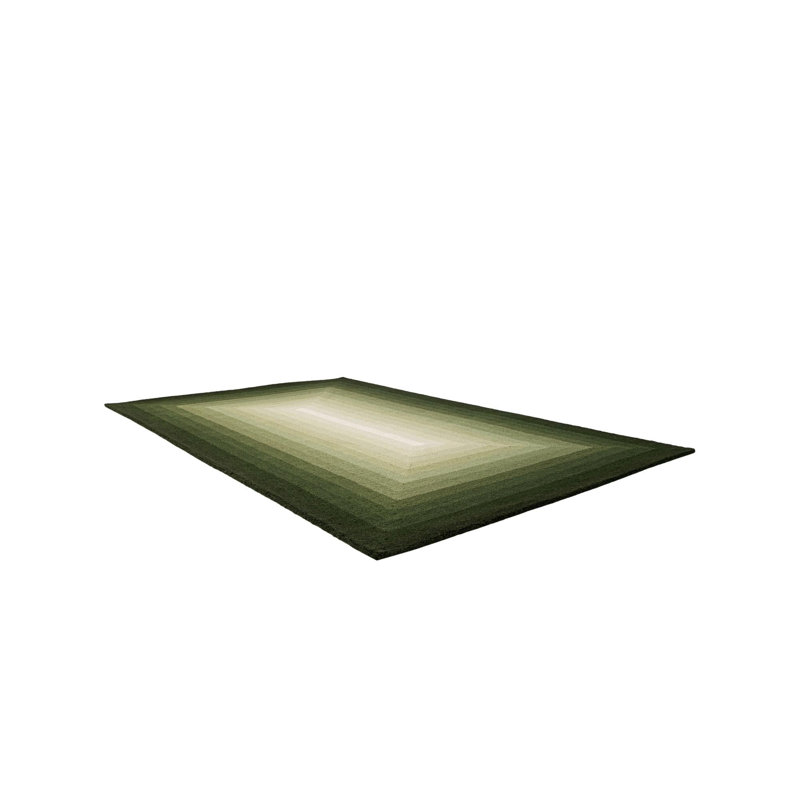  Ombre Wool Rug, Green, Rectangle 2' x 3'1''