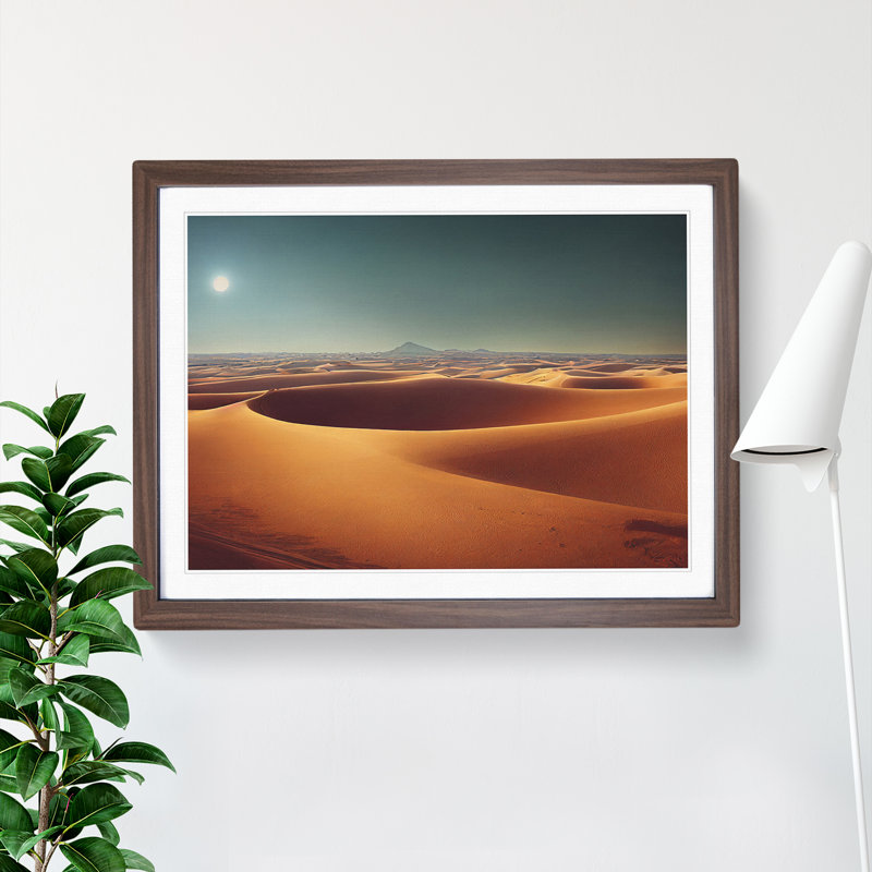 Fabulous Desert - Single Picture Frame Print, 25cm H x 34cm W x 2cm D, Walnut Framed