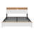 The Rustic Farmhouse Bed Frame With Storage Headboard Comes With A Built-In Charging Station-1085285611