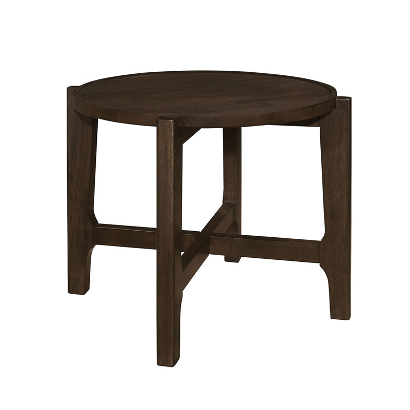 Table de bout ronde en bois massif