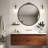 Round Metal Accent Mirror