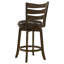 Chaise de bar pivotante en bois brun foncé Fenster-730296822
