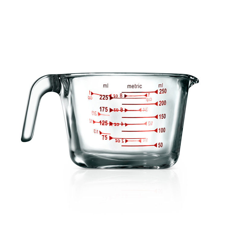 Nutrichef 2-Piece Glass Measuring Cup Set