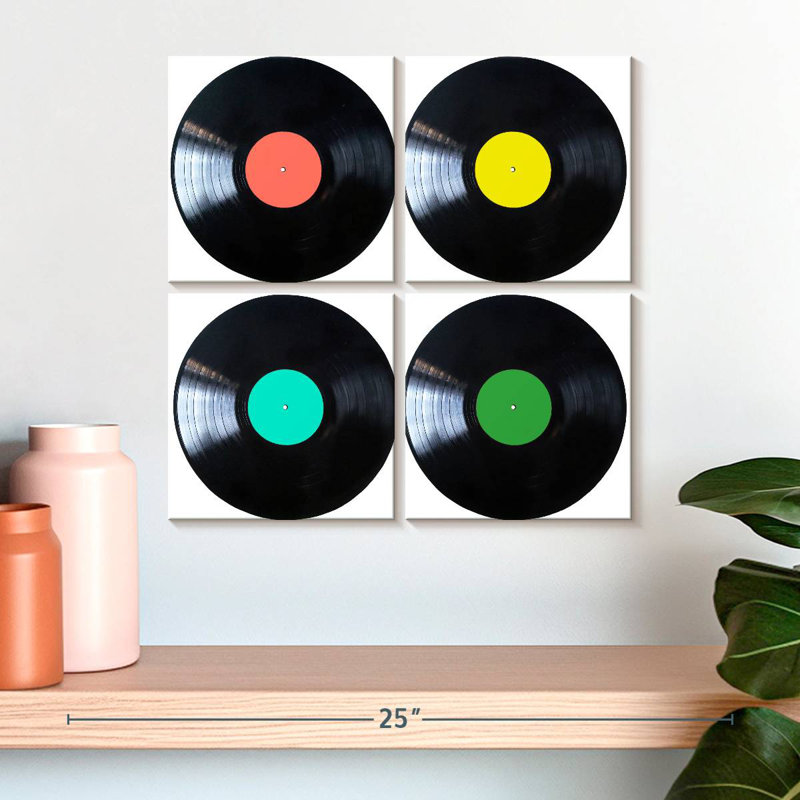 Disques de vinyle colorés Abarca, H 18 po x l 18 po