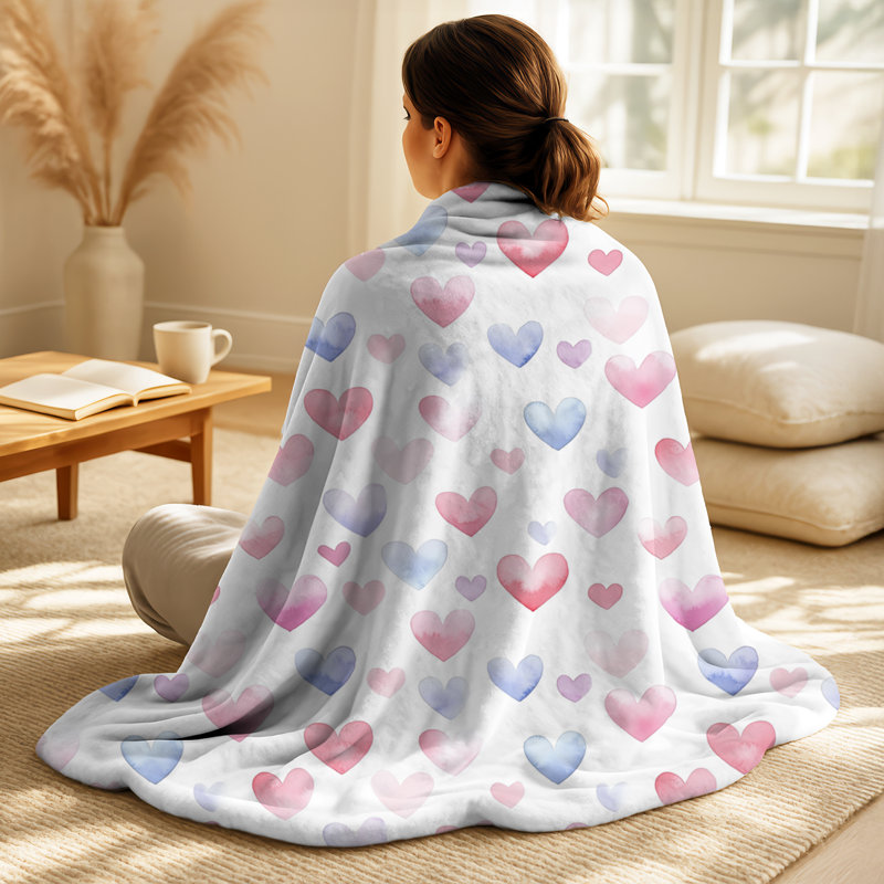 Couverture pour enfant Cozy Tiny Hearts - Pink