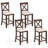Rubber Wooden Bar Stools  With Footrest Comfortable Linen Cushion-1975870478
