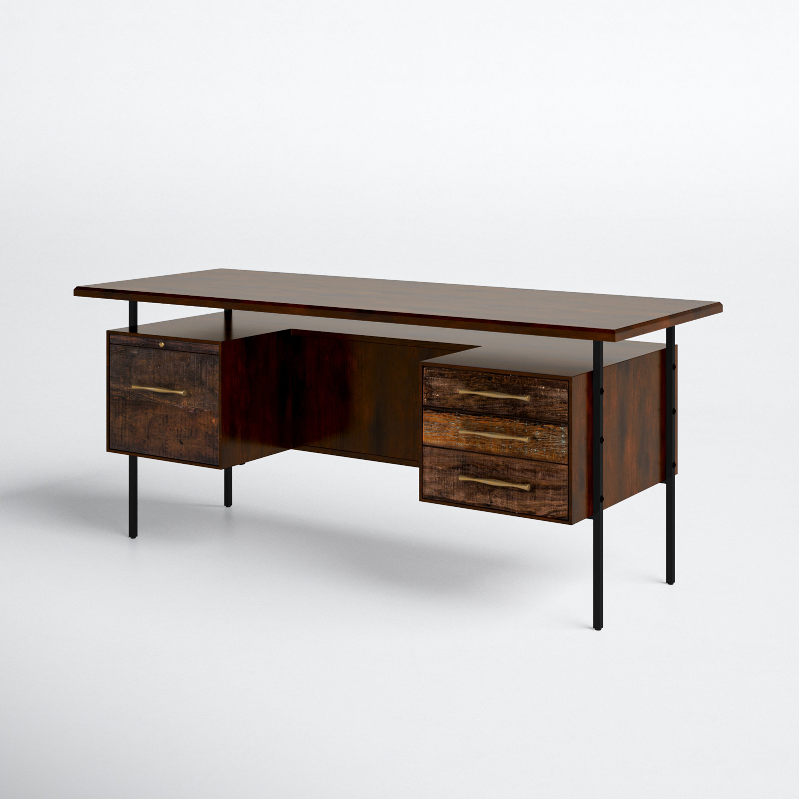 Computer Desk, Brown/Black
