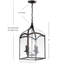 Luminaire suspendu rectangulaire à 4 lumières Viraj-63989348