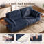 Canapé deux places en chenille de 175 cm, canapé moderne avec assise profonde, coussin à ressorts, table d'appoint pliable et coussin décoratif.-53309703
