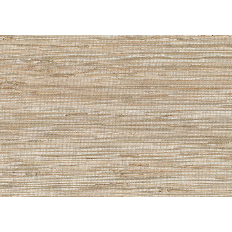 Design 12' L x 36" W Textured Wallpaper Roll, Beige/White