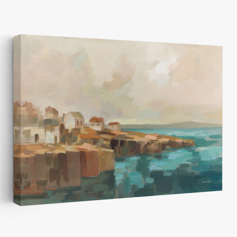 Contemporain et Beachy Southern Coast Town, H 60 po x l 40 po