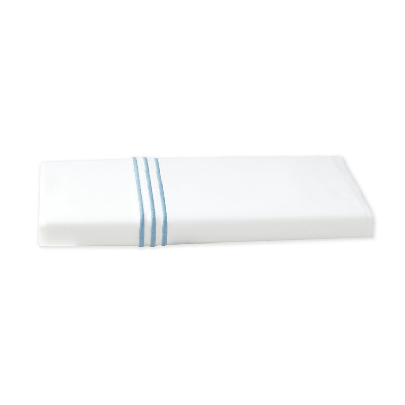 Ravana Cotton Blend Percale Flat Sheet, Full/Queen Flat Sheet, Blue