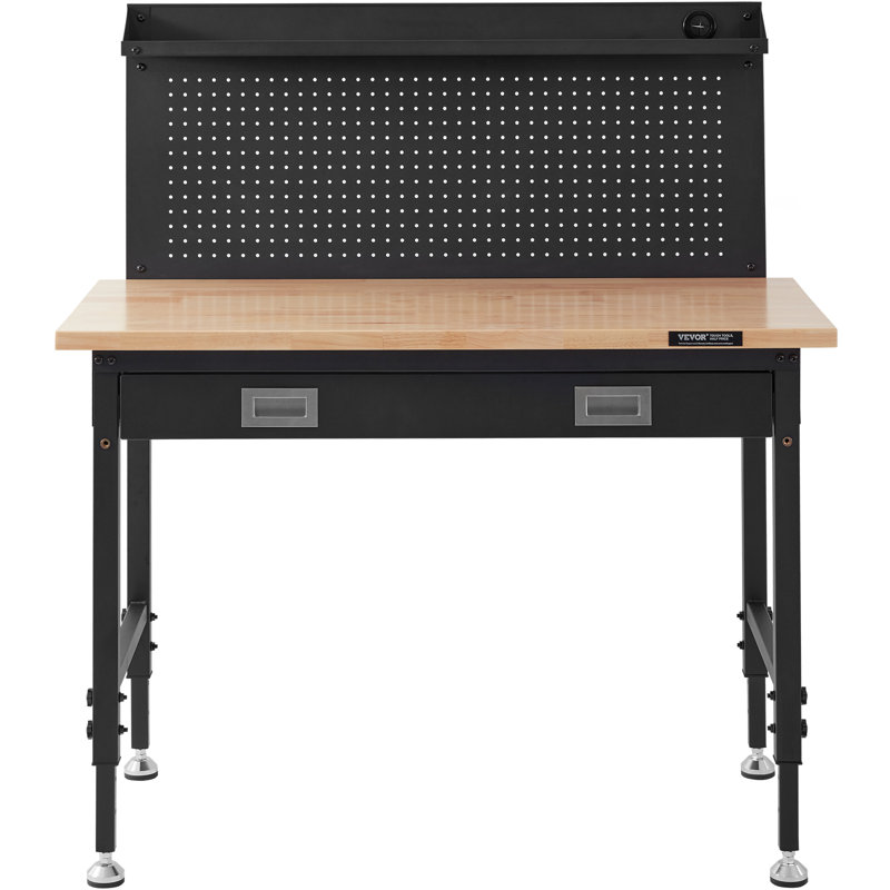 48'' W Manufactured Wood Top Height-Adjustable Workbench