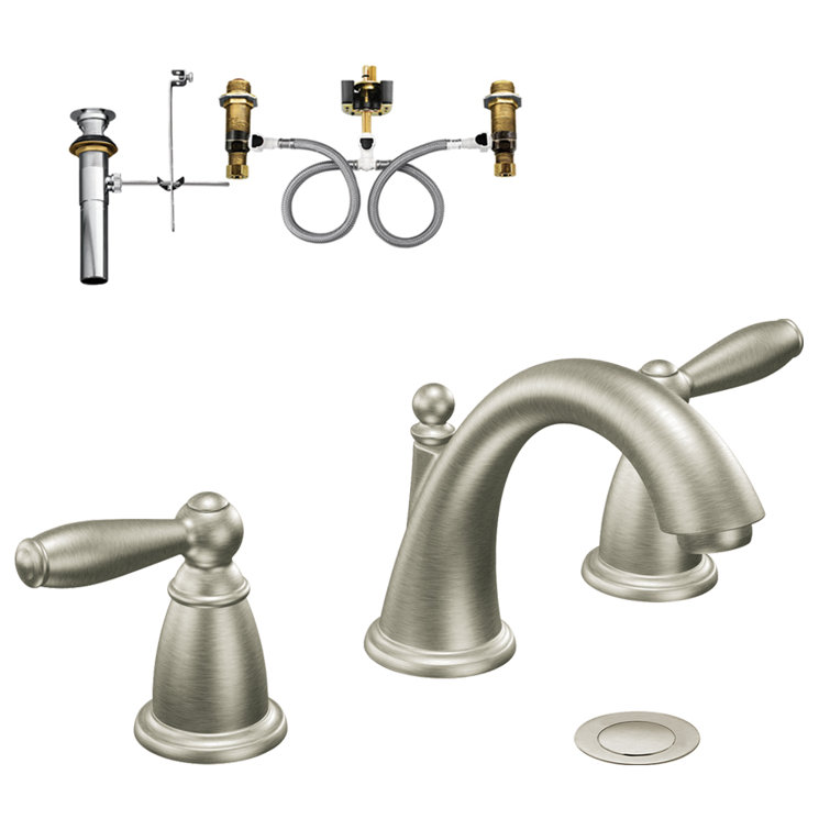 Brantford 2-Handle High-Arc Lavatory Widespread Bathroom Faucet with Drain Assembly