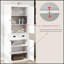 Armoire de rangement pour garde-manger autoportante de 71 pouces avec 4 portes, un tiroir et 2 tablettes réglables pour une organisation élégante et efficace