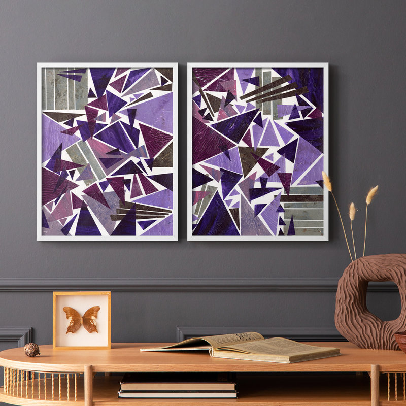 «Purple Dream I», reproduction encadrée de qualité supérieure - prête à être accrochée - aucun clou requis - aucun clou requis