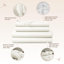 Draps 100% coton Whisper Organic - taille très simple TG - draps de lit certifiés biologiques Gots avec poche profonde et tissage en satin de coton respirant et confortable qui s'assouplit à chaque lavage - ensemble de luxe 3 pièces (blanc - simple TG)-117278036-117532781