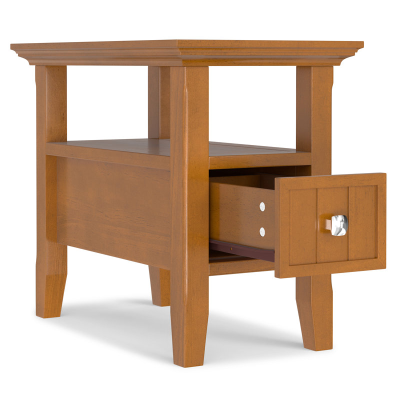 Table d'appoint Acadian, H 20 po x l 14 po x P 24 po, Brun doré clair