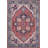 Aailiyah Ornate Large Medallion Machine-Washable Red/Navy Rug-441439139