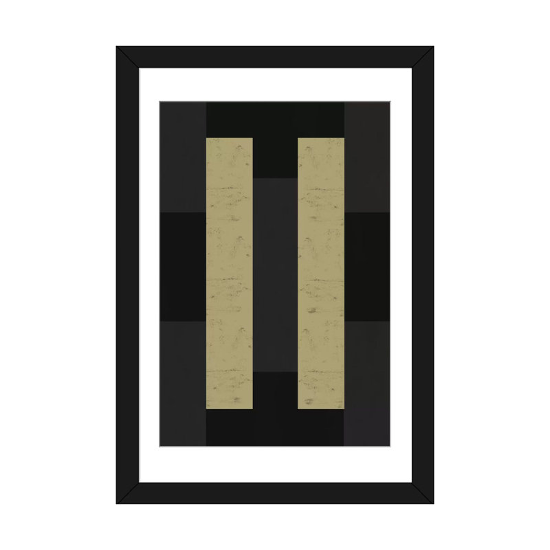 Albree Modern Parallel, impression sur toile, Papier d'art encadré noir, Blanc, H 32 po x l 24 po x P 1 po