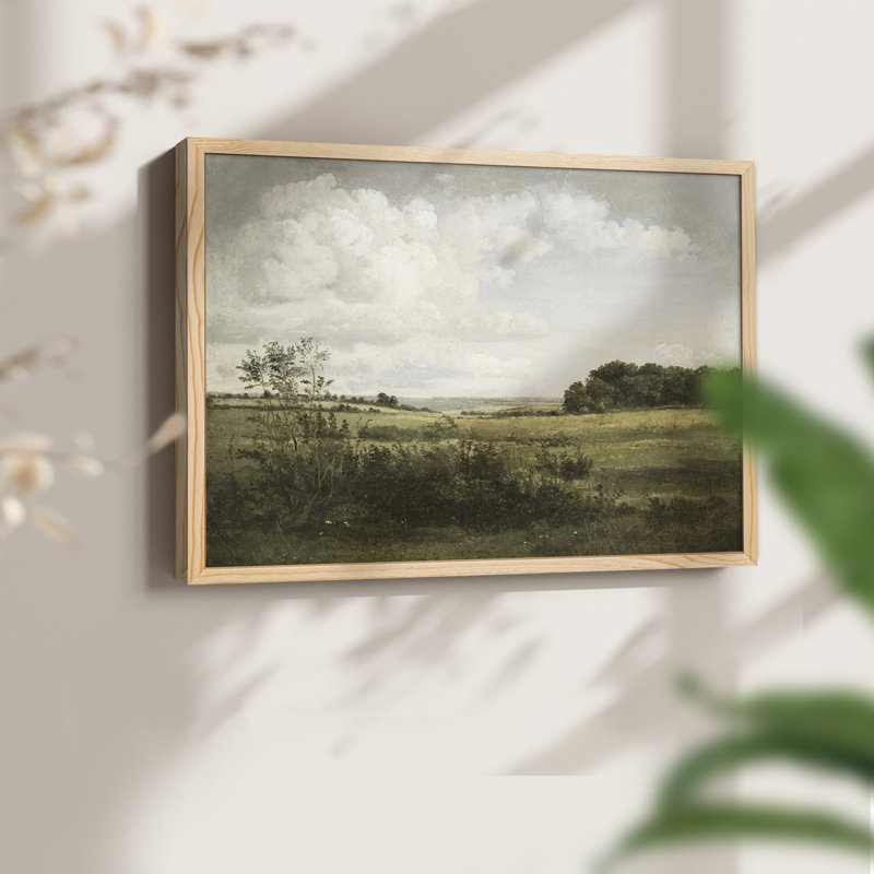 Paysages rétro - DCXLVI - Reproduction encadrée - Restickable, H 11 po x l 14 po, Naturel