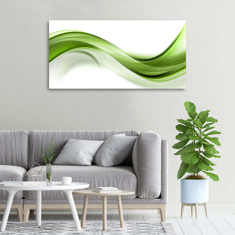 Green Wave - No Frame Print on Canvas