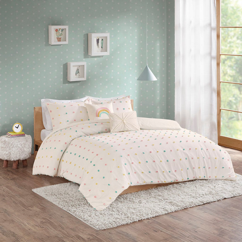 Ensemble d'édredon en coton , Édredon double / grand, 2 taies décoratives et 2, Multi