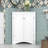 Wood Corner Bathroom Storage Cabinet with Adjustable Shelves, Triangle Design for Small Spaces-1471226450