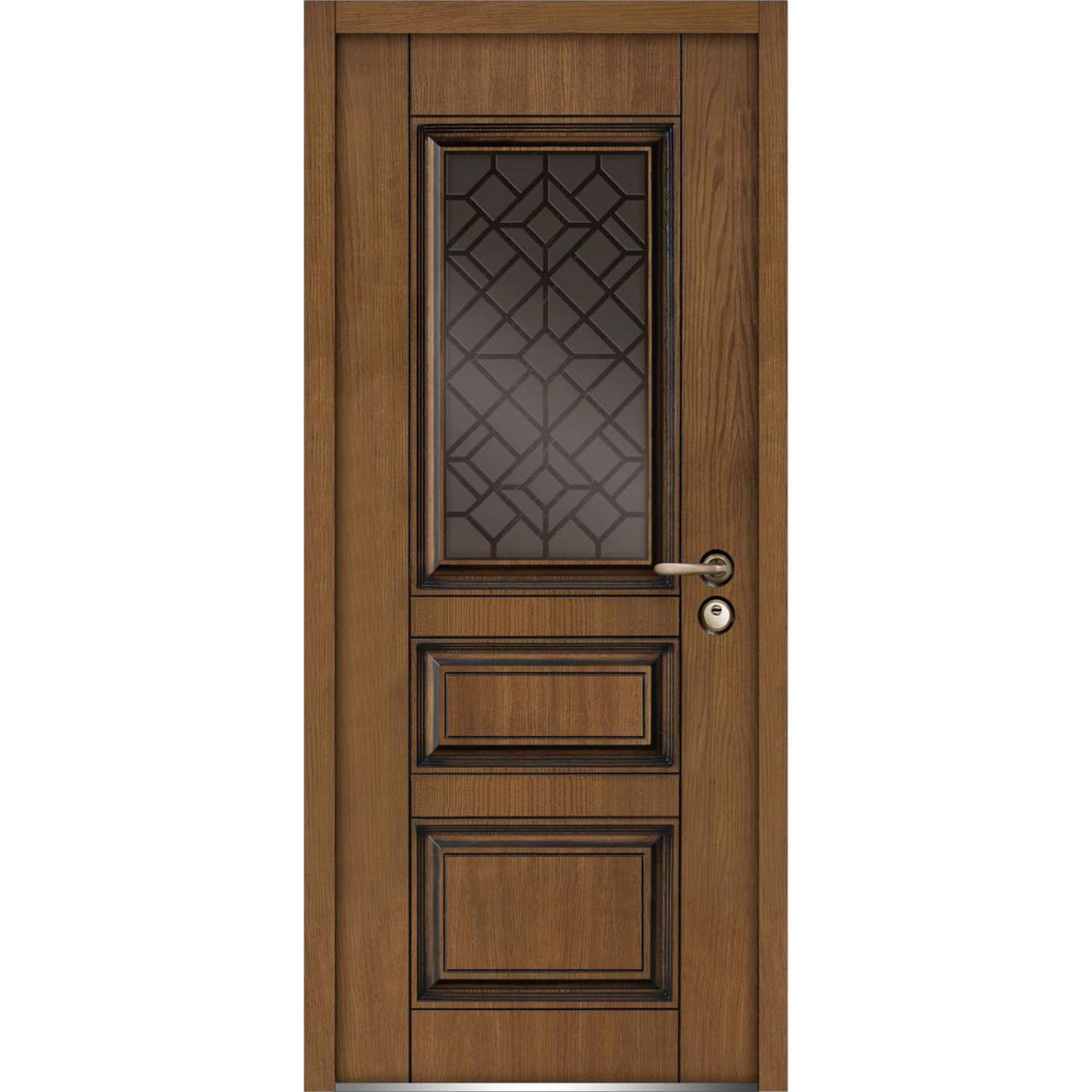 VDomDoors Ballucio 34.15'' x 79.2'' Wood Front Entry Doors