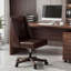 Chaise de bureau pivotante en chenille Mellins-2051790759