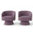 Murrow Velvet Swivel Barrel Chair(Set of 2)-522259640