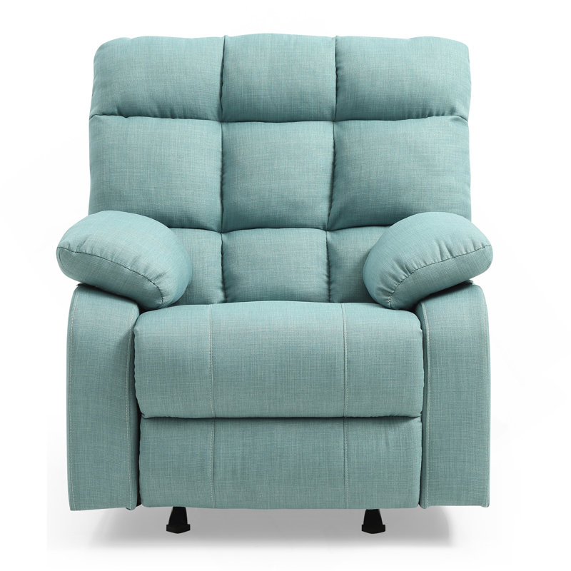 Élégant fauteuil inclinable rembourré bleu sarcelle, Sarcelle