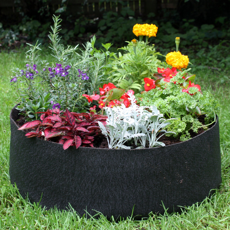 Raised Garden Bed, 8" H x 24" W x 24" D, Black