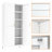 69.97 In Tall White Steel Cabinet, 2 Doors, Adjustable Shelves, Bedroom Storage, Rust - Shapely Height, Clothing