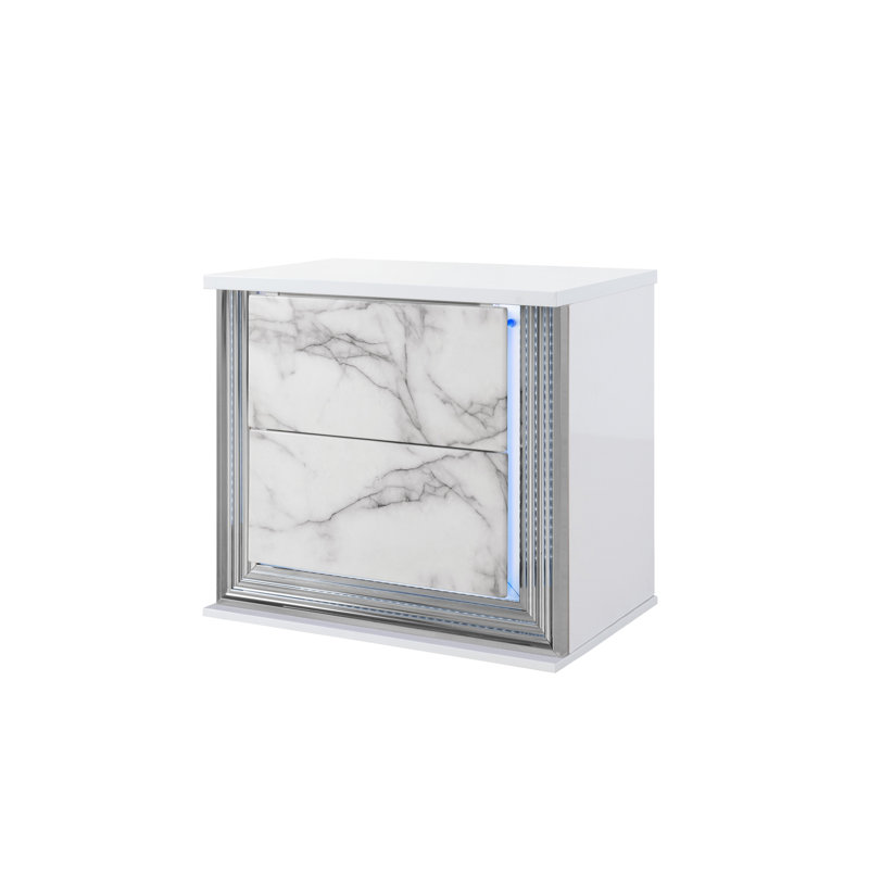 MARBLE NIGHTSTAND WITH LED
