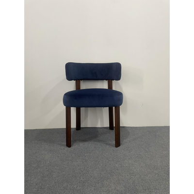 Chaise d'appoint rembourrée en bois massif