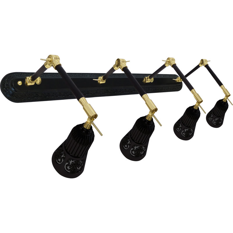 Folger 4-Light Dimmable Spotlight, Bright Gold/Black