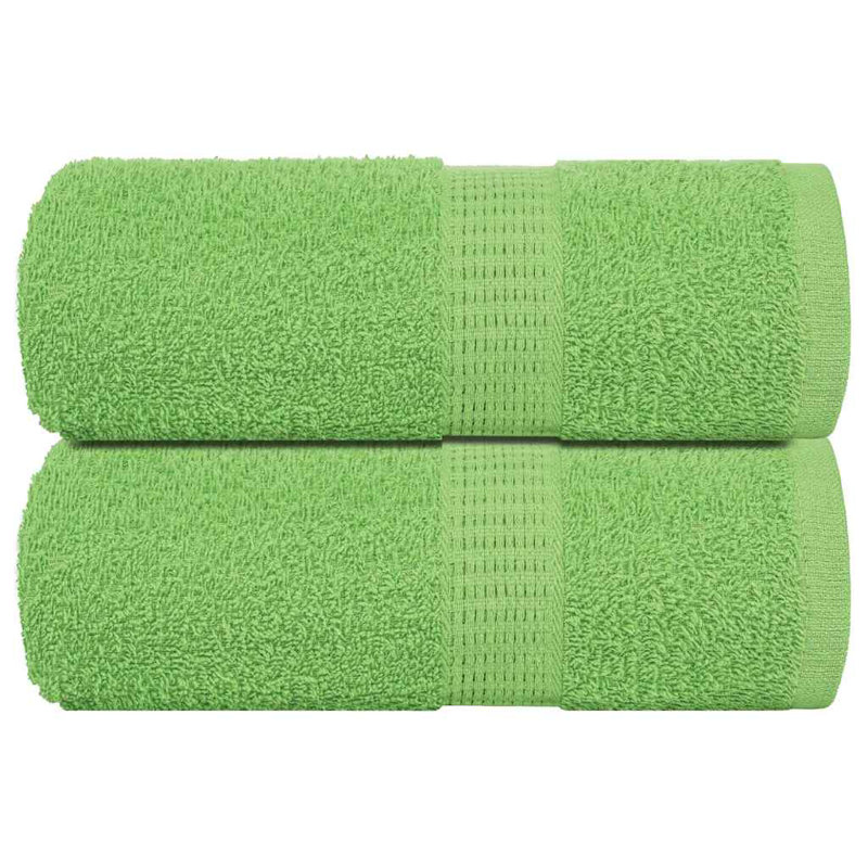 Sawiki 100% Cotton Bath Towels, Apple green, Fingertip Towel - 2 Pack