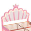 Multi-Sizes Upholstered Princess Bed With Dual-Zone Led, PU Leather Height-Adjustable Headboard, Pink/White (90x190, 90x200, 140x200)-1726150390-1717736025