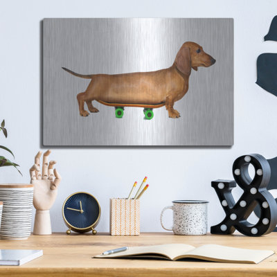 «Weiner Dog» par John Hovenstine, art mural en métal