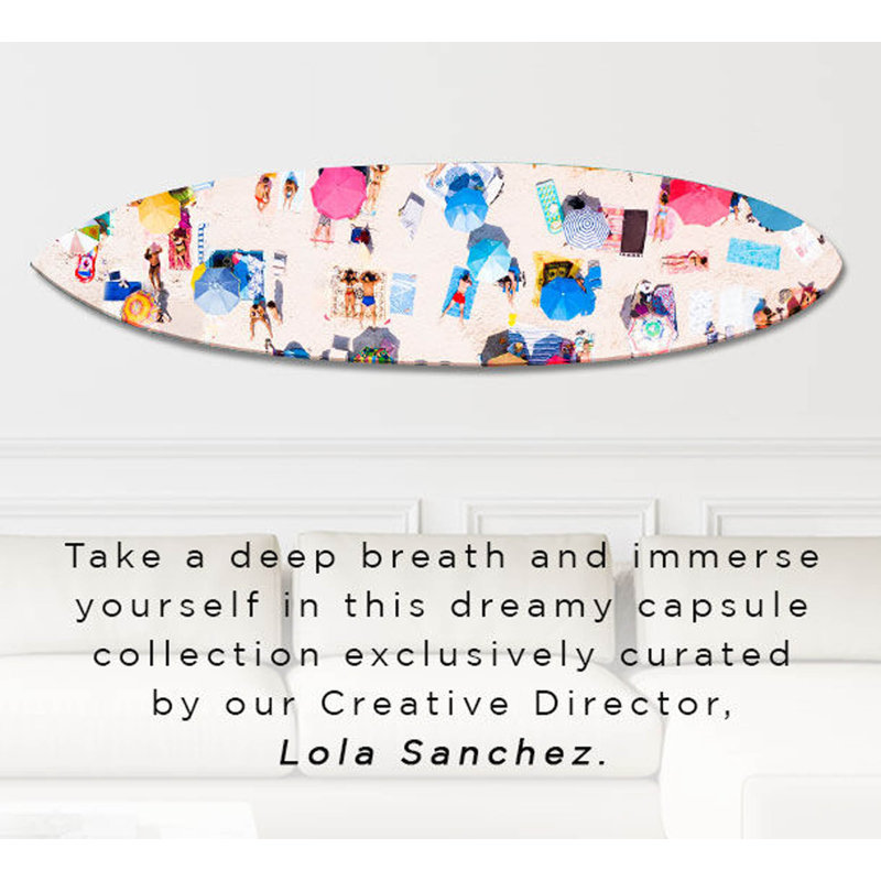 Al Mare Beach Decorative Acrylic Surfboard by Oliver Gal