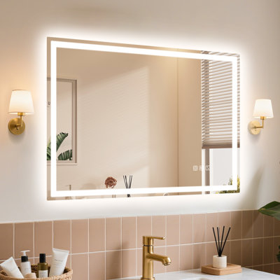 Abbagail LED Bathroom Mirror Bluetooth, Dimmable, Defog, Wall Mount
